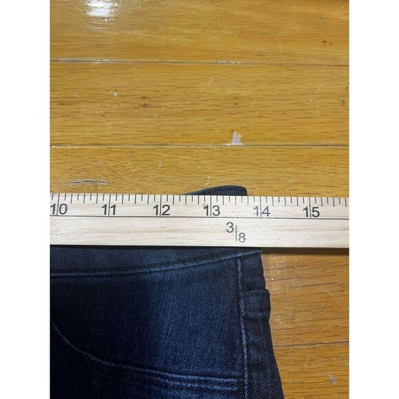 Arizona Jeans Women's Moto Size 5 Blue Dark Wash Whiskered Punk Motorcycle Denim - Picture 5 of 8